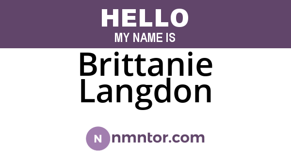 Brittanie Langdon