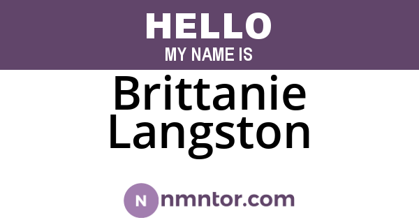 Brittanie Langston