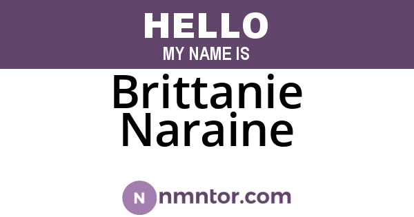 Brittanie Naraine