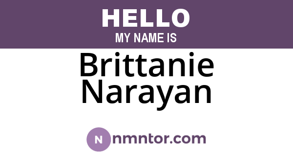 Brittanie Narayan