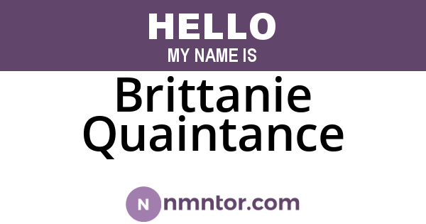Brittanie Quaintance