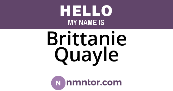 Brittanie Quayle