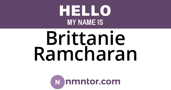 Brittanie Ramcharan