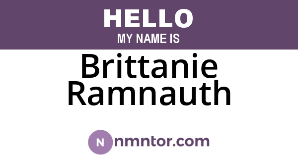 Brittanie Ramnauth