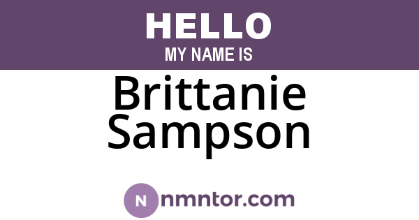 Brittanie Sampson