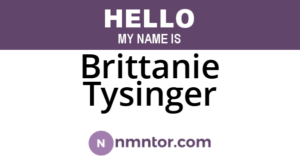 Brittanie Tysinger
