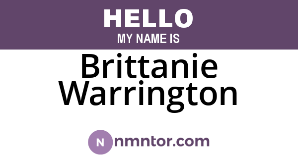 Brittanie Warrington