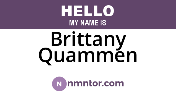 Brittany Quammen