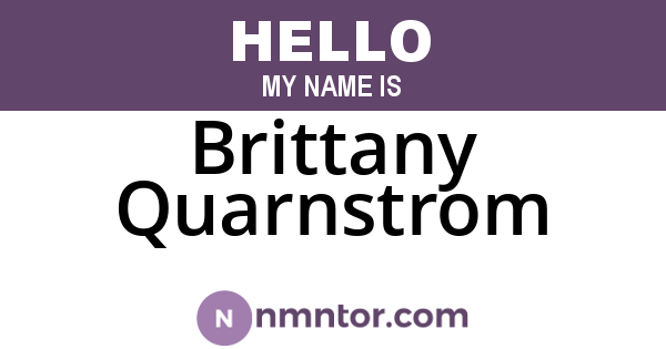 Brittany Quarnstrom