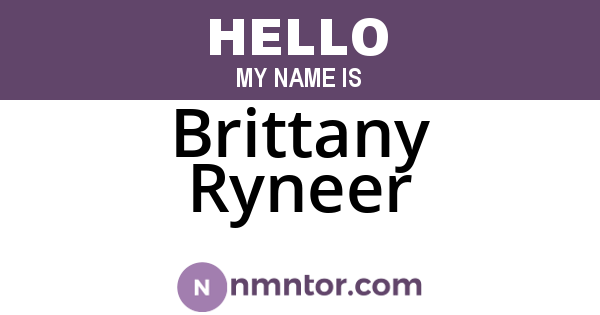Brittany Ryneer