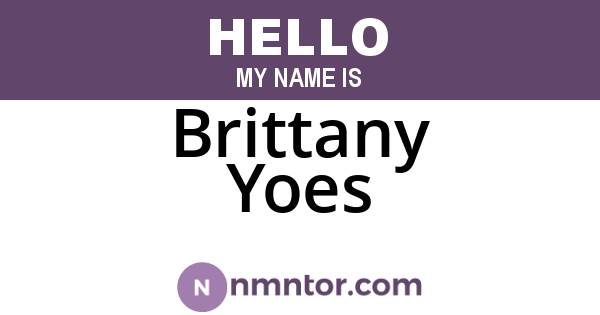 Brittany Yoes