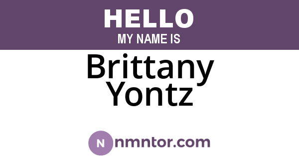 Brittany Yontz