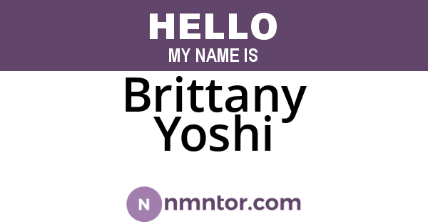 Brittany Yoshi