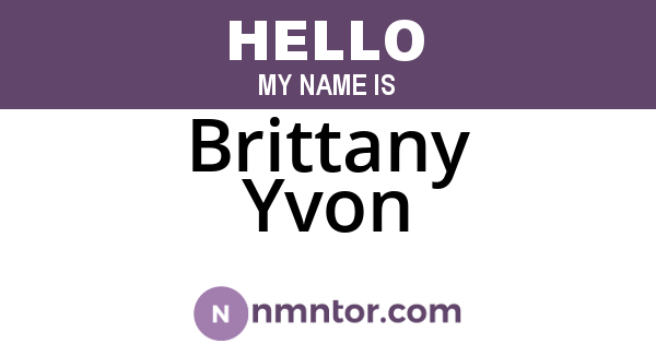 Brittany Yvon