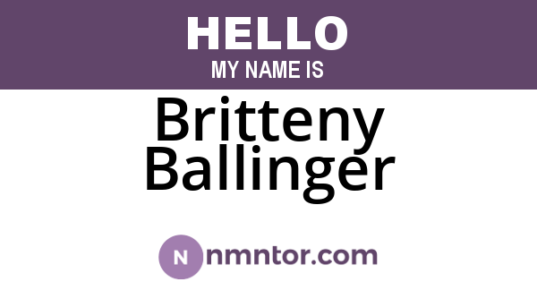 Britteny Ballinger