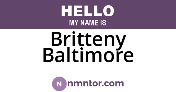Britteny Baltimore