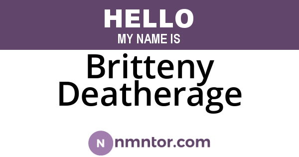 Britteny Deatherage