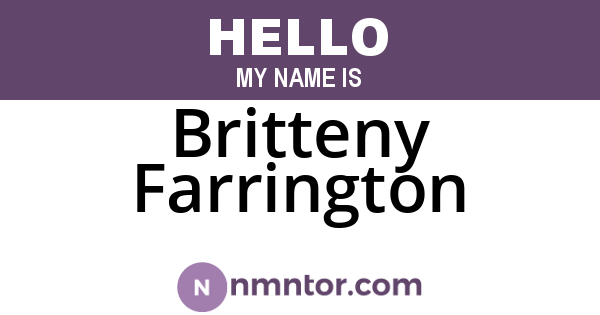 Britteny Farrington