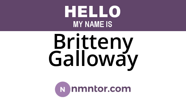 Britteny Galloway