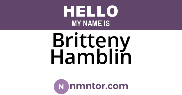 Britteny Hamblin