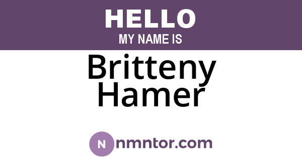 Britteny Hamer