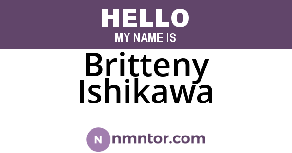 Britteny Ishikawa