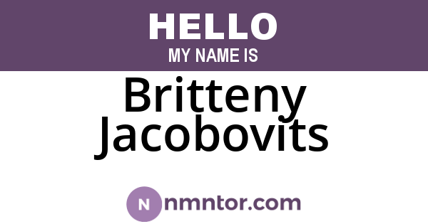 Britteny Jacobovits