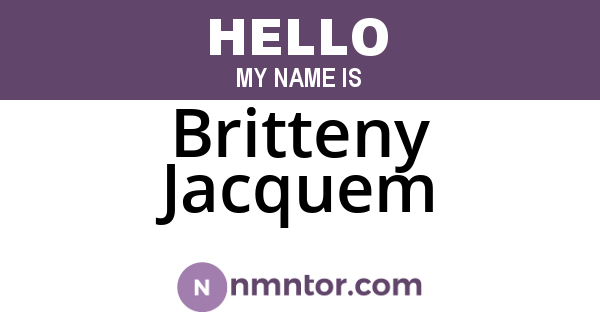 Britteny Jacquem