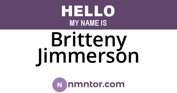 Britteny Jimmerson