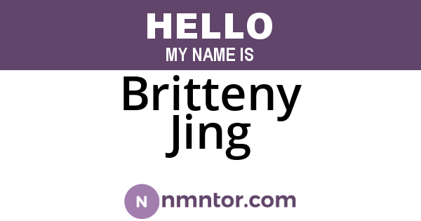 Britteny Jing