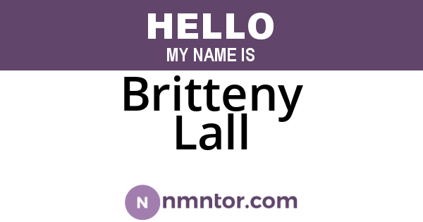 Britteny Lall