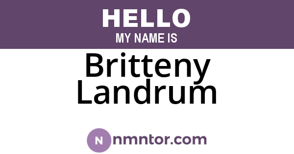 Britteny Landrum