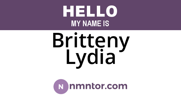 Britteny Lydia