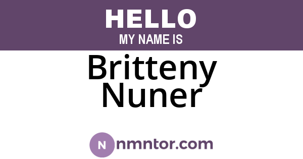 Britteny Nuner