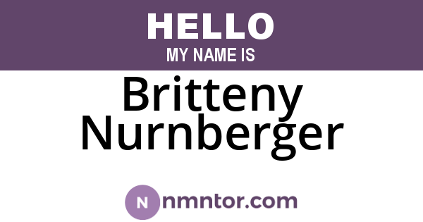 Britteny Nurnberger