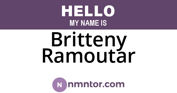 Britteny Ramoutar