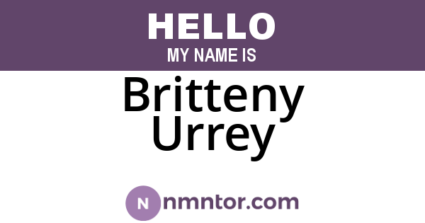 Britteny Urrey