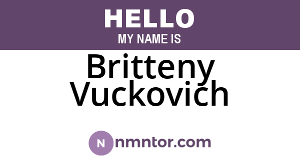 Britteny Vuckovich