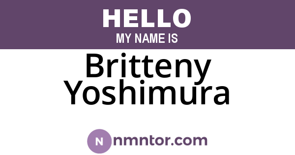 Britteny Yoshimura