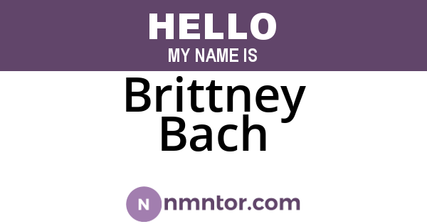 Brittney Bach