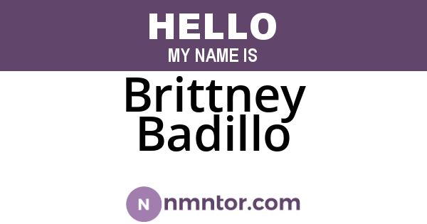 Brittney Badillo