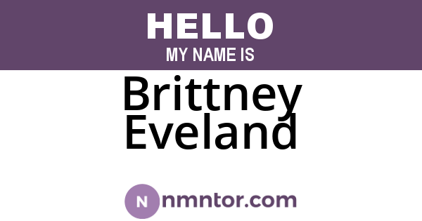 Brittney Eveland