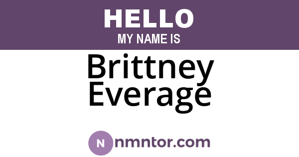 Brittney Everage