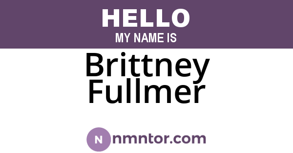 Brittney Fullmer
