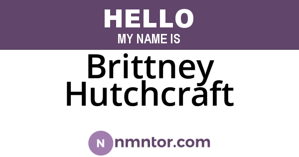 Brittney Hutchcraft