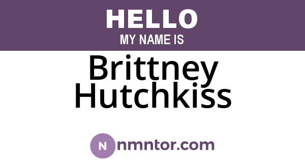 Brittney Hutchkiss