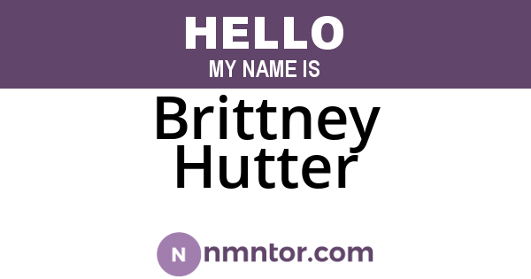Brittney Hutter