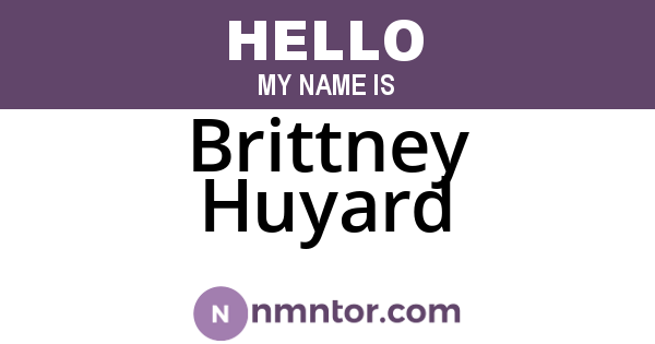 Brittney Huyard