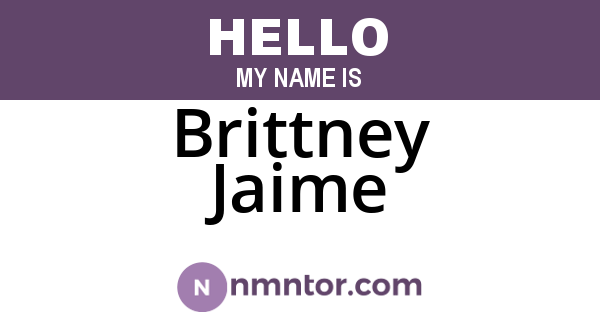 Brittney Jaime