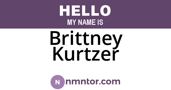Brittney Kurtzer